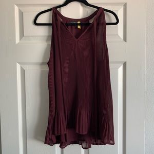 Purple Pleated Top